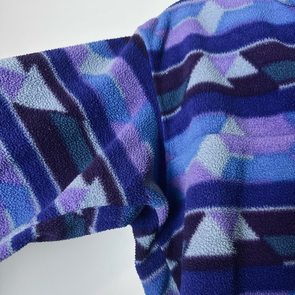❗️Patagonia Synchilla Women’s Purple Aztec 80s 1/4 Pullover Size Large Sweater - Picture 6 of 9